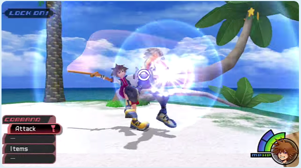 Sora and Riku KH1 Fight Destiny Islands