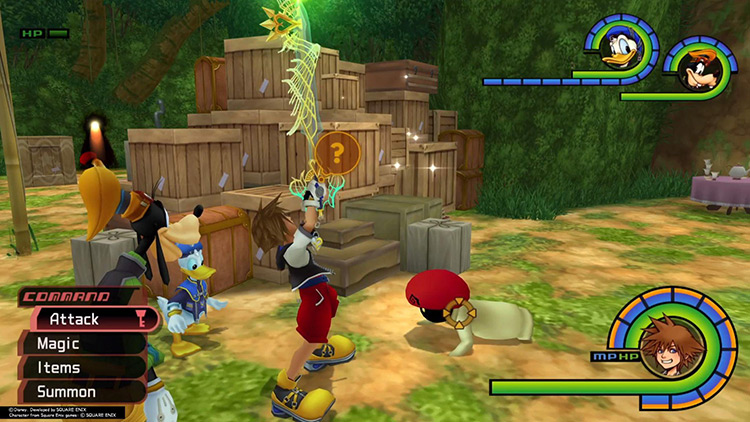 When you see a Mushroom doing this, Cure it / Kingdom Hearts 1.5