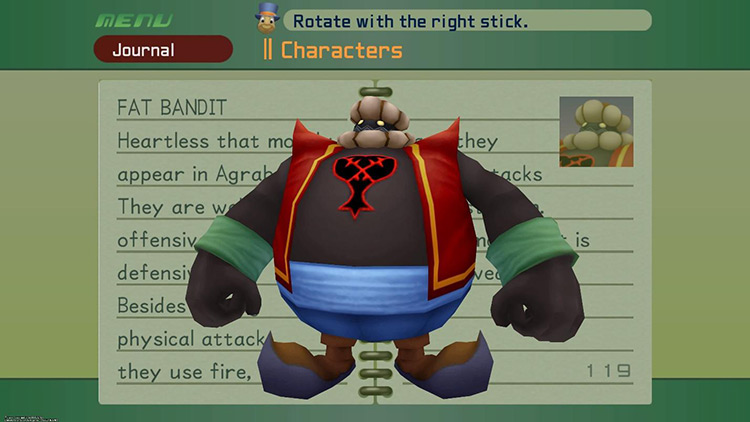 Jiminy’s Journal tells you all about Fat Bandits / Kingdom Hearts 1.5