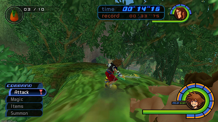 Jungle Slider with Tarzan about to get in Sora’s Way (as usual) / KH1.5