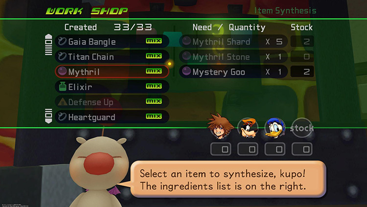The Mythril recipe in the workshop / KH1FM
