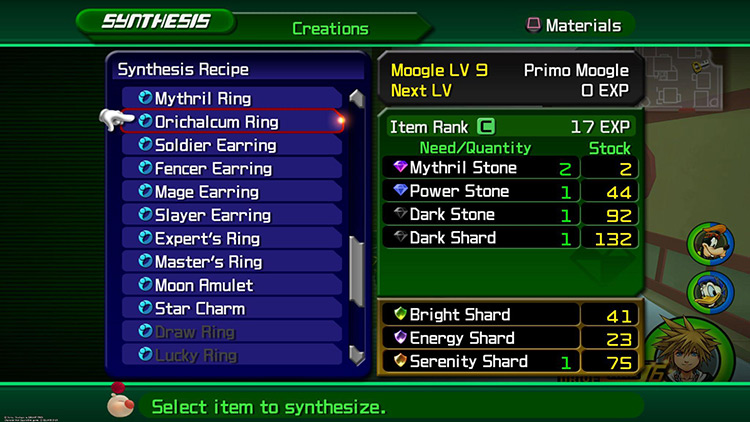 Contains no Orichalcum / KH2FM