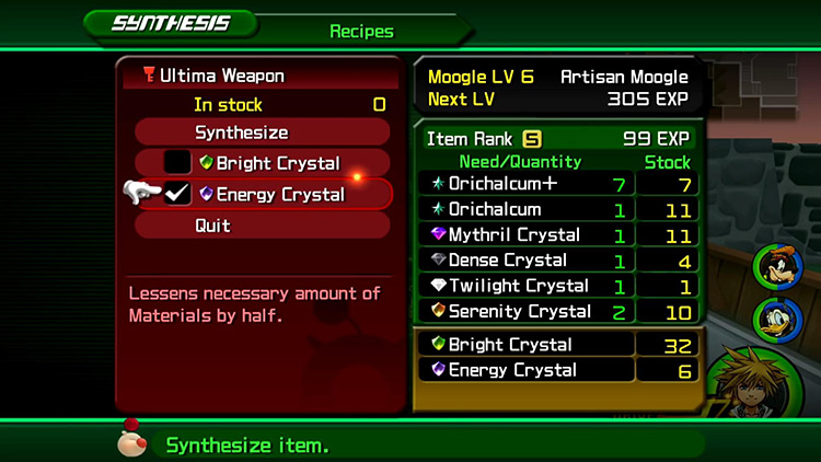 Synthesis with some Serenity Crystals / KH2FM