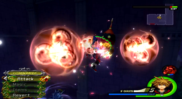KH2 - Sora battling Crimson Jazz in Beast's Castle