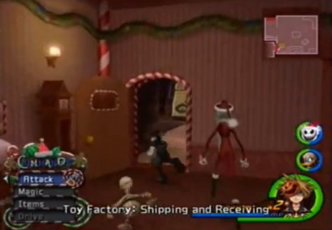 KH2 - Halloween Town Santa's Workshop