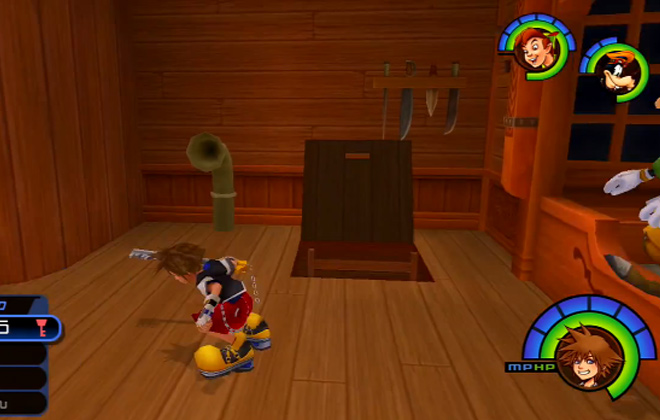 ladder ship hold into captain hooks room neverland kingdom hearts